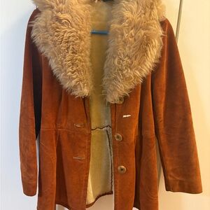 Cozy Brown Teddy Jacket with Shearling Collar